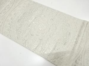 プラチナ箔　華紋織り出し　袋帯